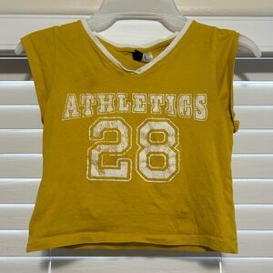 H&M Cropped Yellow Tee